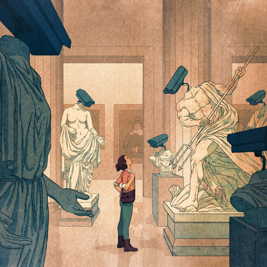CCTV in the Museum - illustration by Morgan Schweitzer